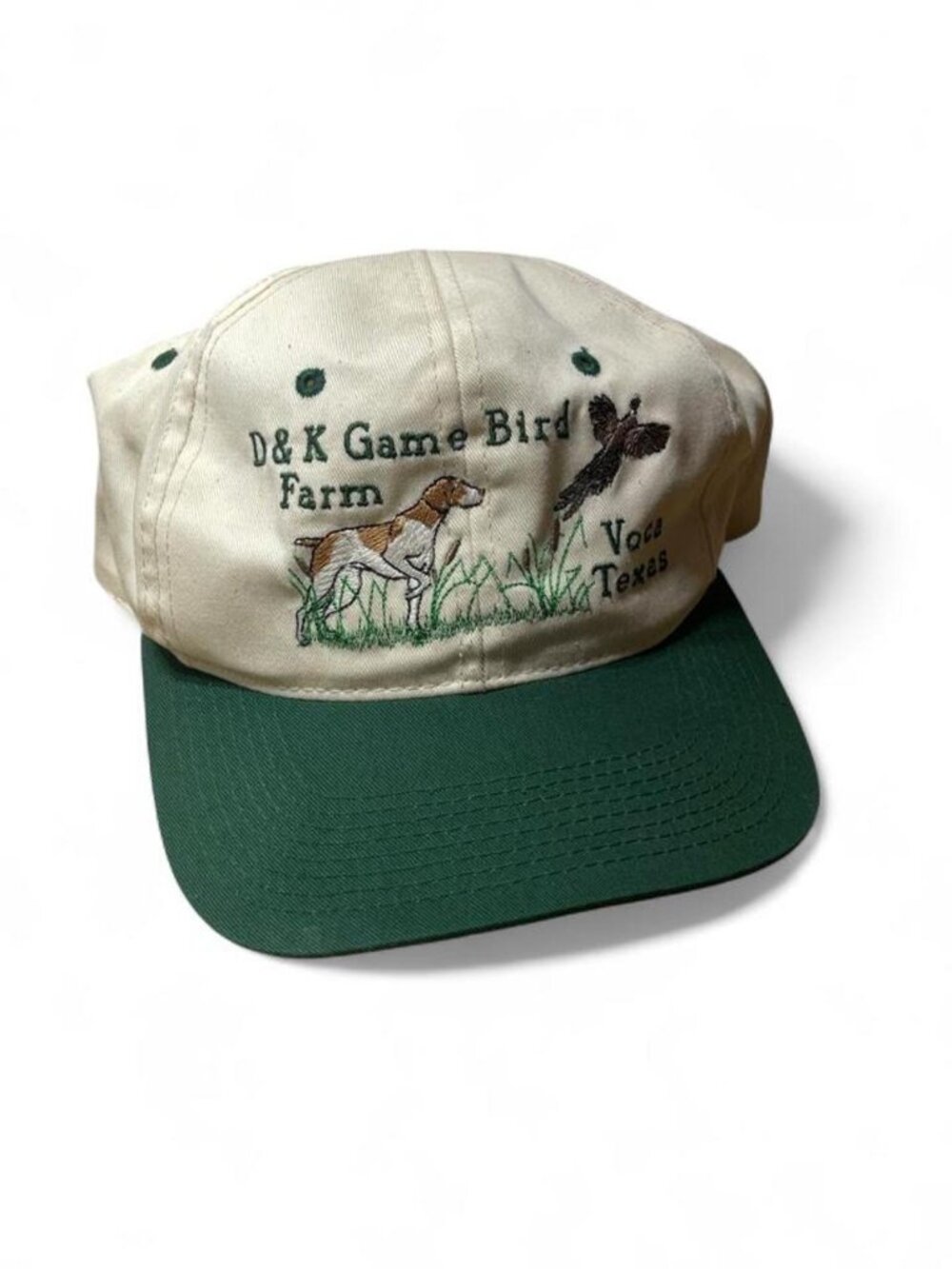 D&K Game Bird Farm Voca Texas Hunting Bird Dog Green Hat One Size